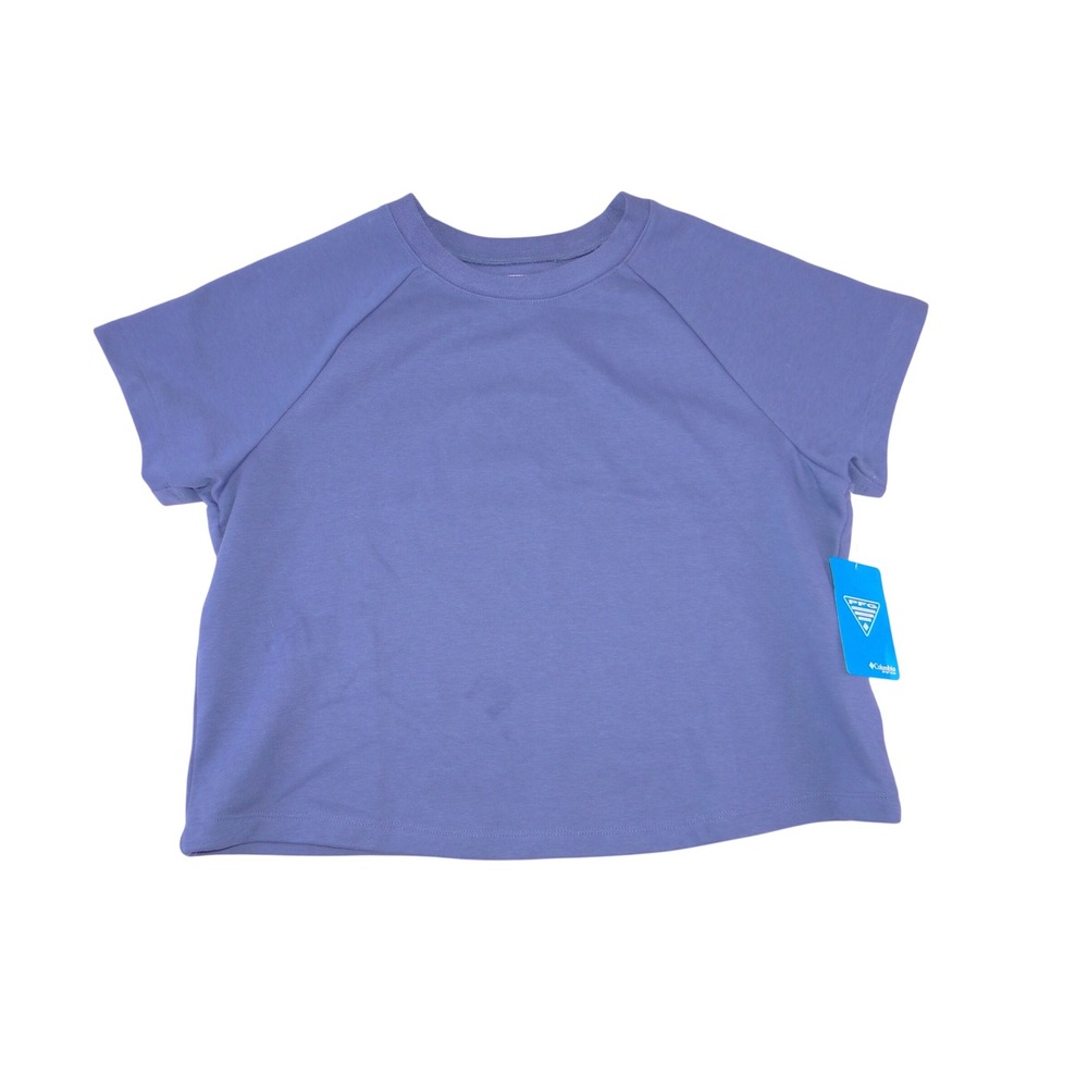 Columbia PFG Womens Purple‎ Short Sleeve Raglan Crew Neck T-Shirt Size M 3240